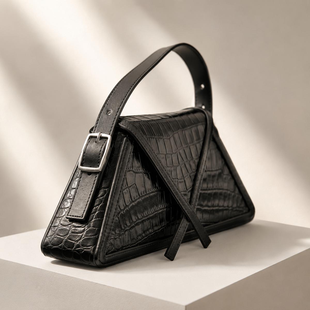 The Geometric Leather Handbag