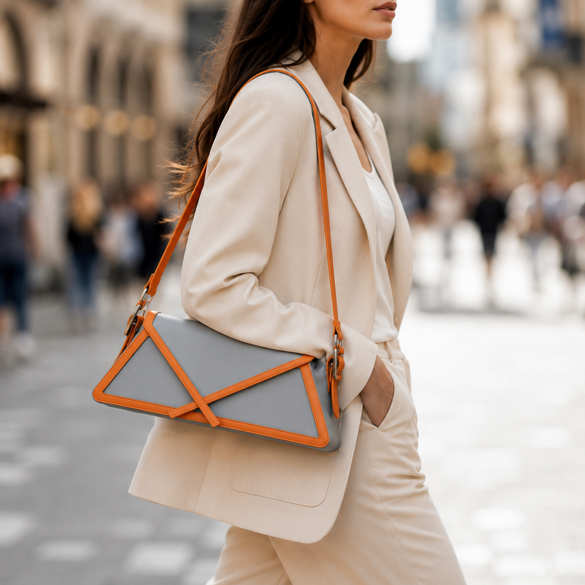 The Geometric Leather Handbag
