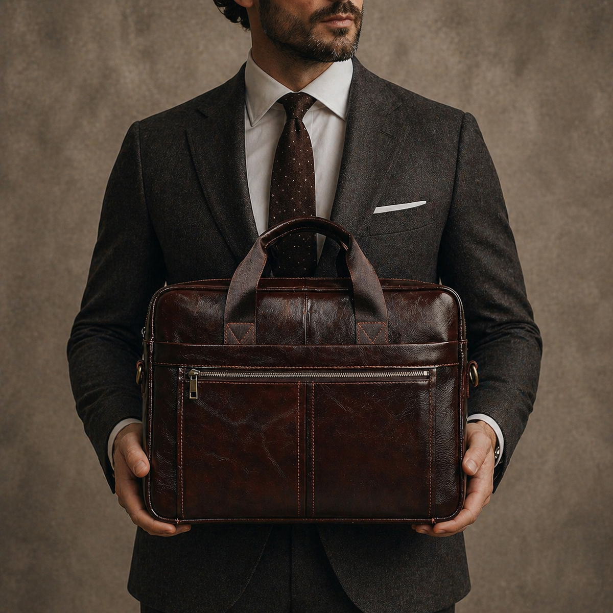 The Clermont Genuine Leather Briefcase