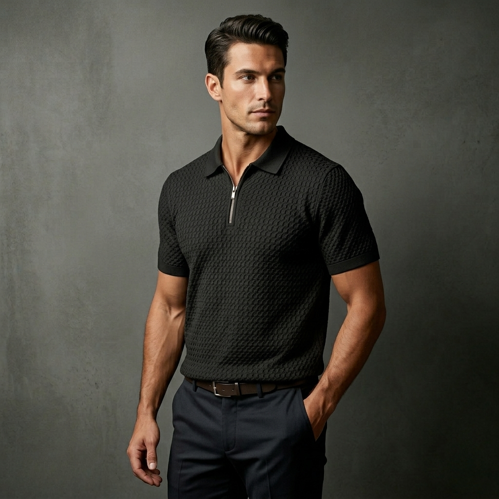 Breton Knit Quarter-Zip