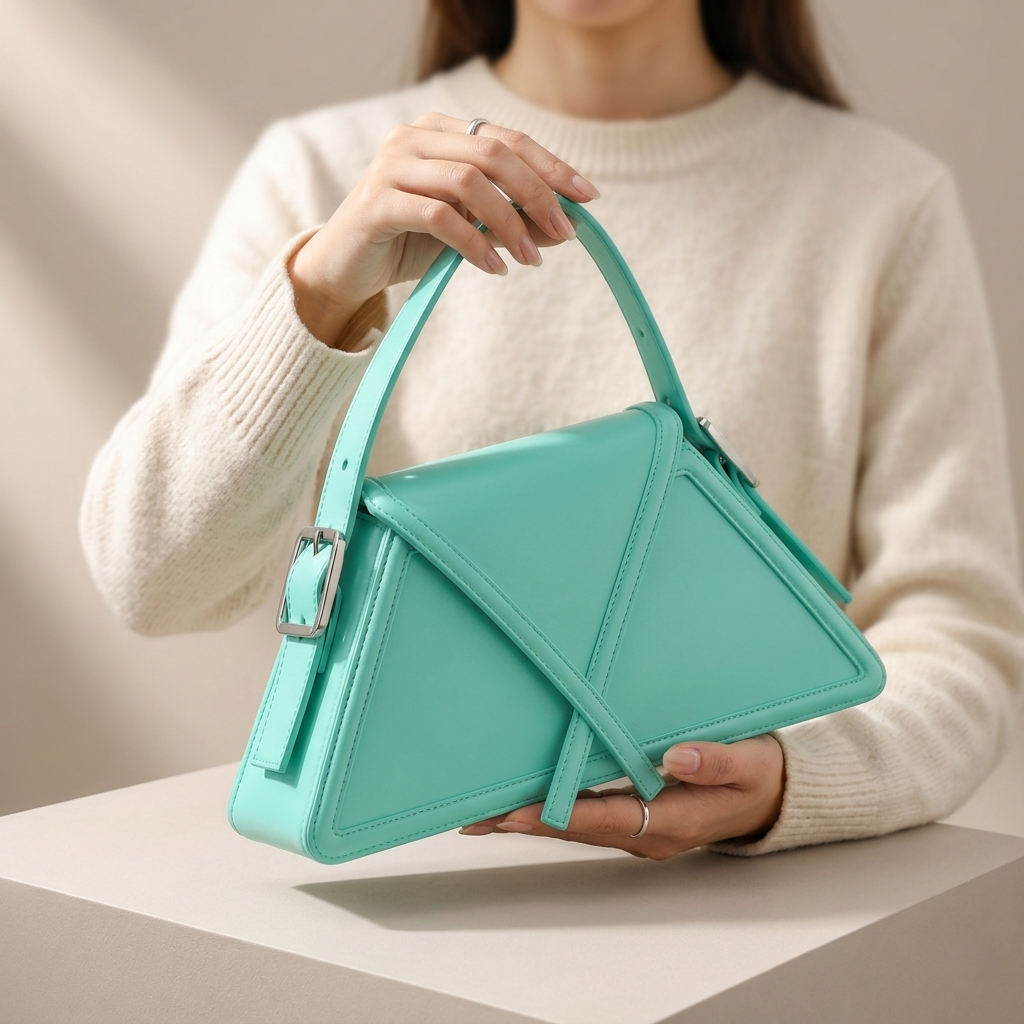 The Geometric Leather Handbag