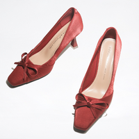 Doris Satin Low Heels