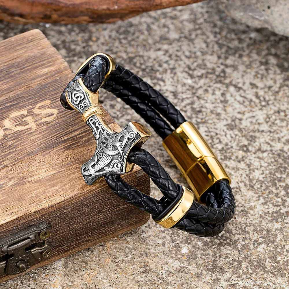 Unbreakable Hammer Leather Wristband