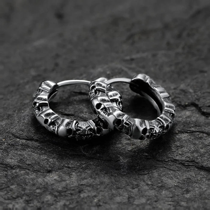 Memento Mori Hoop Earrings