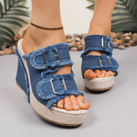 Eva Denim Wedges