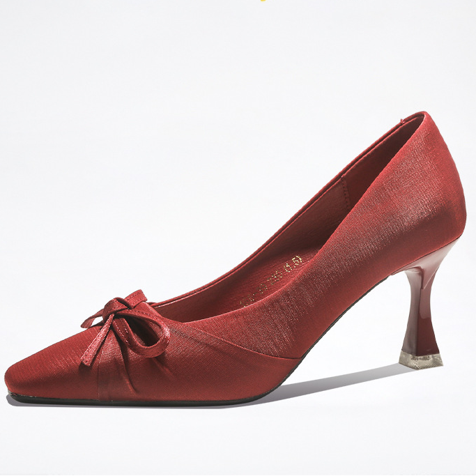Doris Satin Low Heels