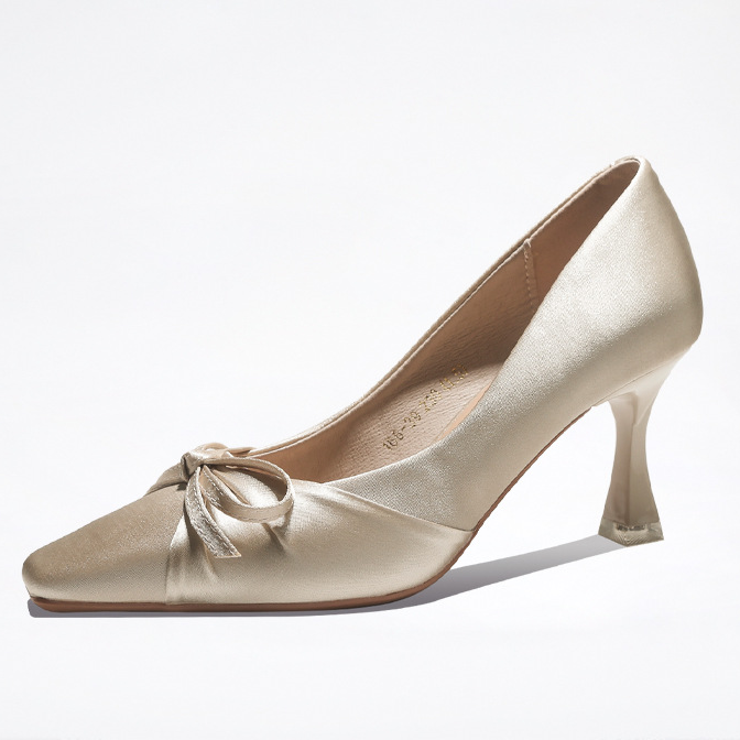 Doris Satin Low Heels