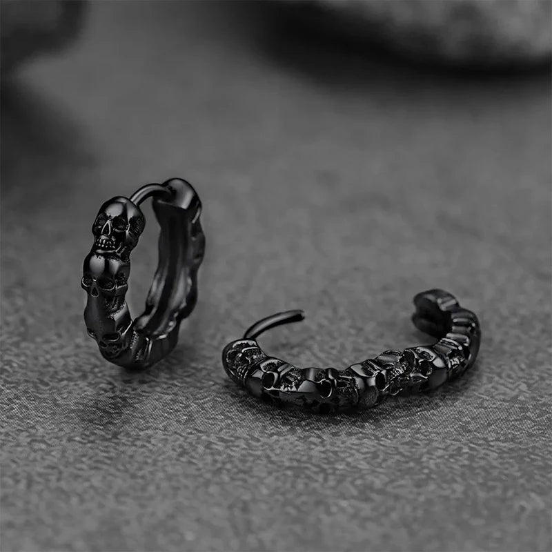 Memento Mori Hoop Earrings