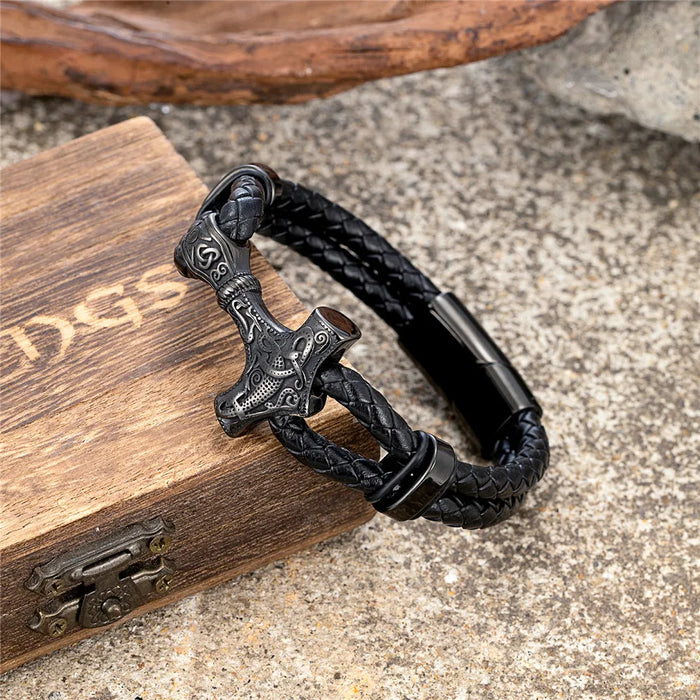 Unbreakable Hammer Leather Wristband