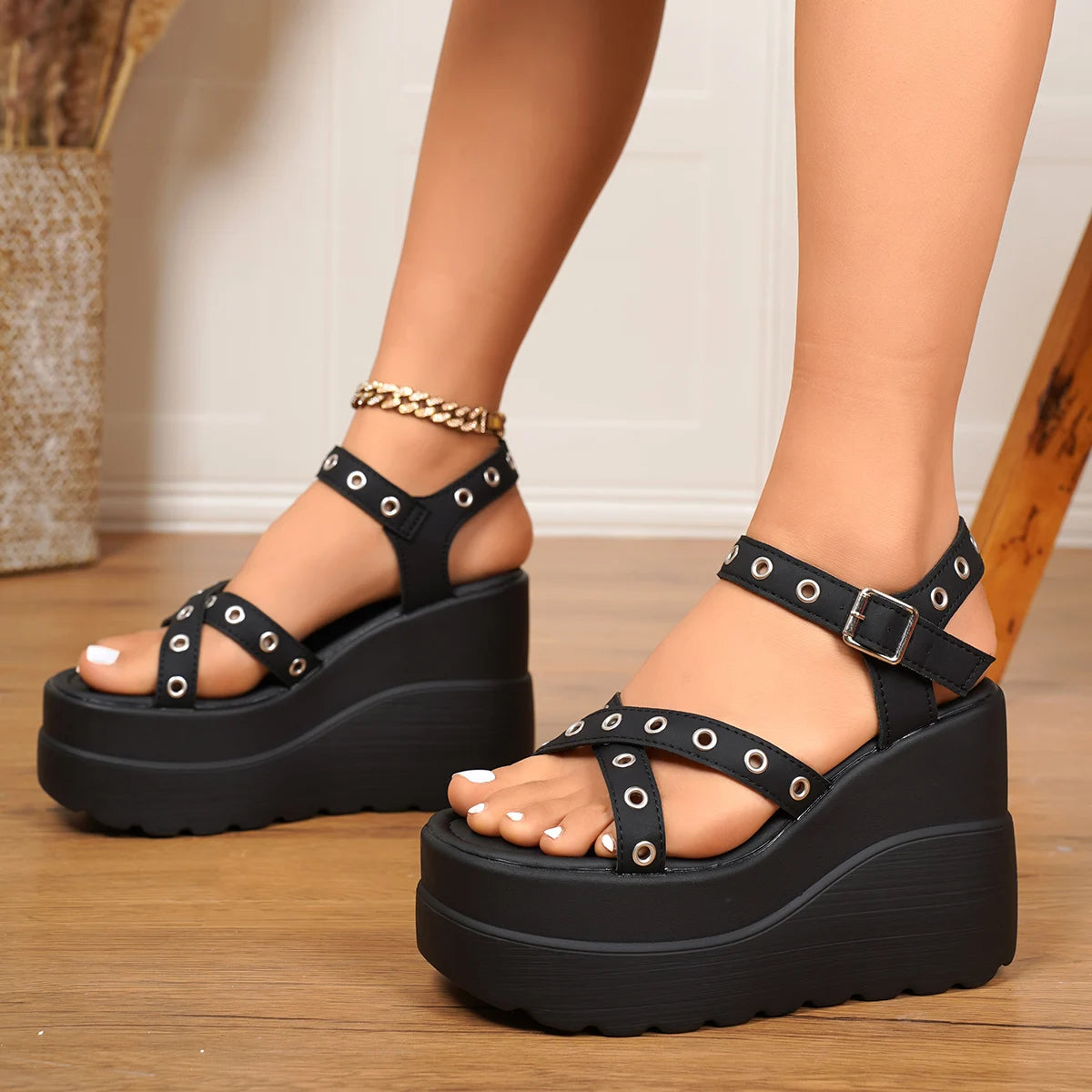 Jennifer Platform Wedges