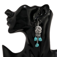 Skull Bloom Dangles Earrings