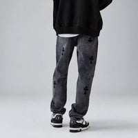 Gothic Cross Retro Jeans